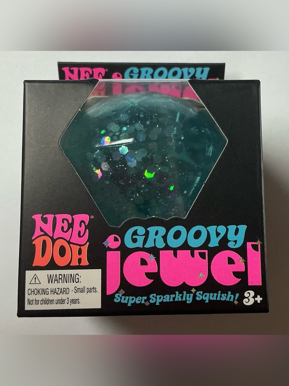 TWO Authentic NEEDOH GROOVY JEWEL Super Sparkling Squish! RARE! 2 colors! - Picture 3 of 11